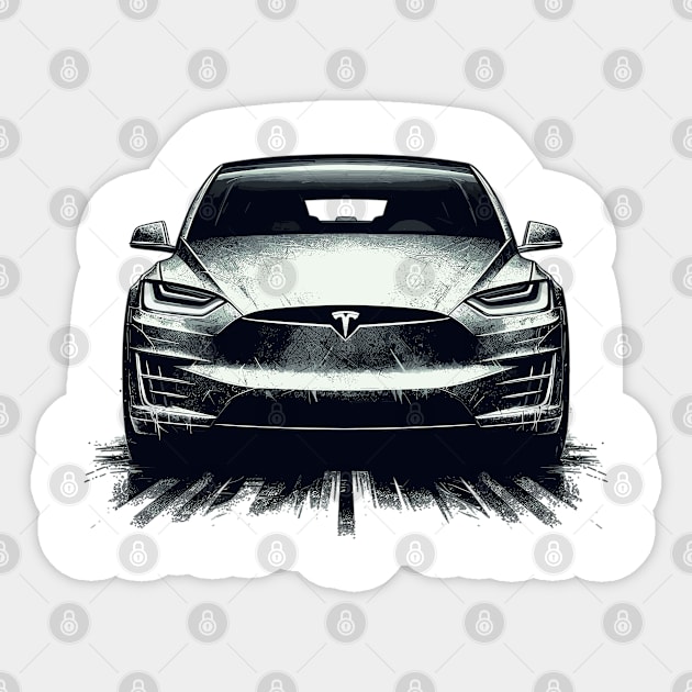 Tesla Model X Sticker by Vehicles-Art